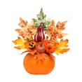 thumbnail image 3 of Adorno de hojas de arce y calabazas de Halloween para mesa de comedor, centro de mesa, decoración creativa de escritorio para cafetería, accesorio de Estilo H, 3 of 8