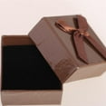 thumbnail image 4 of Cajas de joyas de cartón Cuadrado Bowknot 24 Paquetes 5 × 5 × 3.4 cm café, 4 of 7