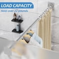 thumbnail image 3 of Matte Shower Curtain Rod Diameter Stainless Steel Adjustable Spring Tension Rods to ; with Holders -Slip Curtain Rods No Drilling( ), 3 of 7