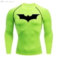 thumbnail image 1 of Camiseta de compresión Shemd de manga larga para hombre, protección solar, segunda capa, secado rápido, Fitness, deporte, Rashgarda, culturismo, 1 of 5