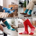 thumbnail image 3 of BambooMN Unisex Tri-Color Rayon from Bamboo Crew Socks - Assortment B - Medium - 4 Pairs, 3 of 7