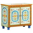 thumbnail image 1 of vidaXL Hand Painted Sideboard 70x35x60 cm Solid Mango Wood, 1 of 5