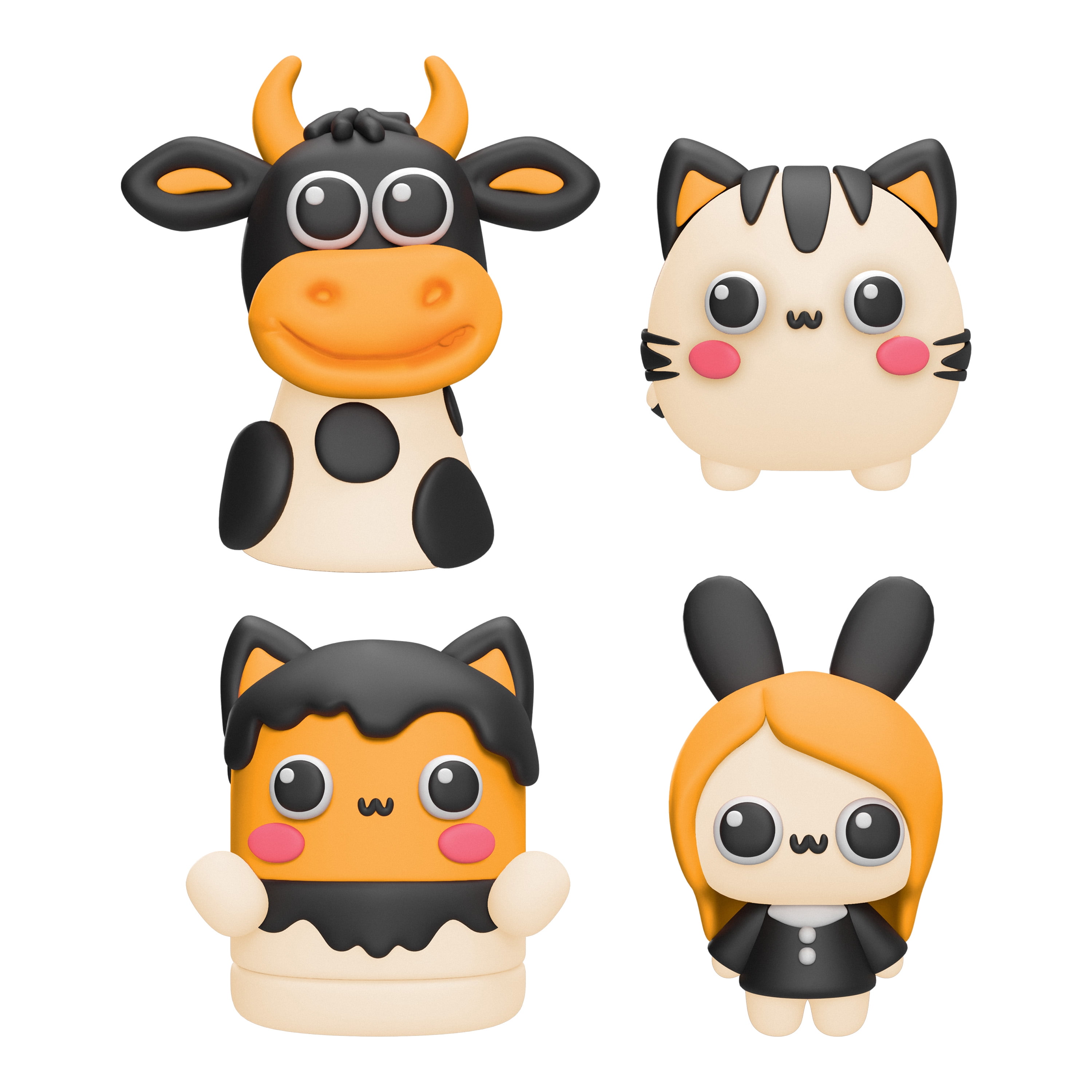Compound Kings, Just Dough, Play Dough, Cow Character Pack, Multicolor, Children Ages 3+