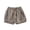 Khaki, variant on Kids' Elastic Waist Striped Shorts Drawstring Casual Shorts with Button Detail