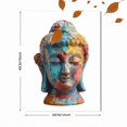 thumbnail image 3 of Distressed Buddha Head Canvas Wall Art，Zen Decor for Living Room Bedroom Yoga Studio Office, 3 of 8