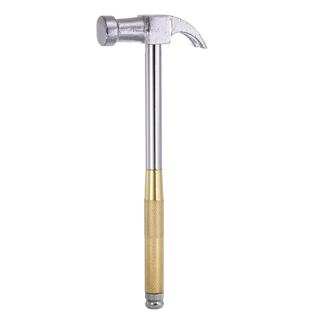 Unique Bargains 6 in 1 Mini Multifunction Claw Hammer with Slotted Phillips Screwdriver, Gold Tone
