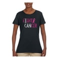 thumbnail image 2 of Fight Cancer Ribbon Womens Graphic T-Shirt, Black, Small, 2 of 3