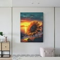 thumbnail image 6 of Susaid Sunset Coast Sunflower Pattern Vertical Canvas Wall Decor 12x16in - Waterproof with Wood Frame & Damage-Free Hanging Kit, 6 of 8