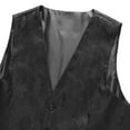 thumbnail image 5 of Stamzod Suit Vest for Men Solid Color Sleeveless Button Up Work Waistcoat Mens Vests Dress Outerwear Black XL, 5 of 9