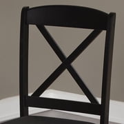 TMS Mason 5-Piece Cross Back Indoor Dining Set, Includes Table and Chairs, Black