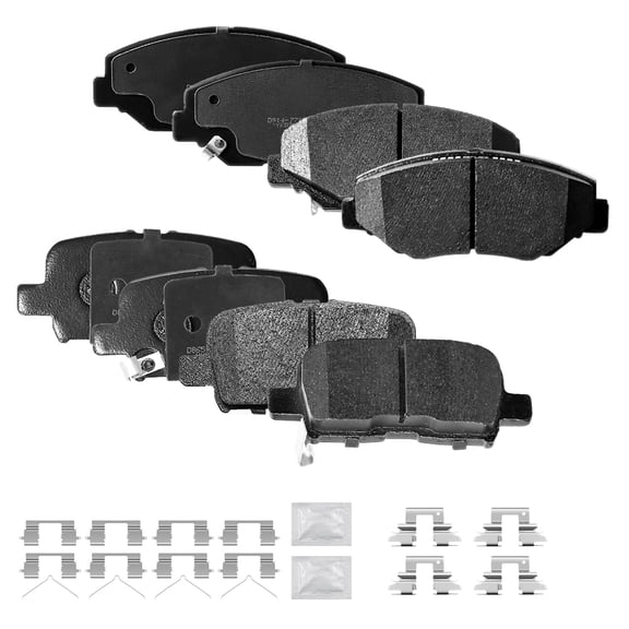 ACB ZONE 8PCS Ceramic Brake Pads(D914 D865) for Honda Pilot 2003-2008 All models, Front and Rear