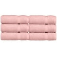 thumbnail image 5 of Luxury Hotel & Spa Collection, 100% Turkish Cotton 700 GSM Cloth, for Body wash, Makeup Remover & Facial Cleaning, face, Dobby Border Soft washcloths Towel Set 13" X 13", Pink, Set of 6, 5 of 5