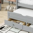 thumbnail image 3 of Miniyam Wood Twin Size Bed with Trundle, Storage Drawers for Kids, Gray, 3 of 8