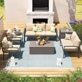 thumbnail image 6 of AECOJOY 7-Piece Metal Sectional Outdoor Furniture Set with 2 Storage Boxes, Beige, 6 of 8