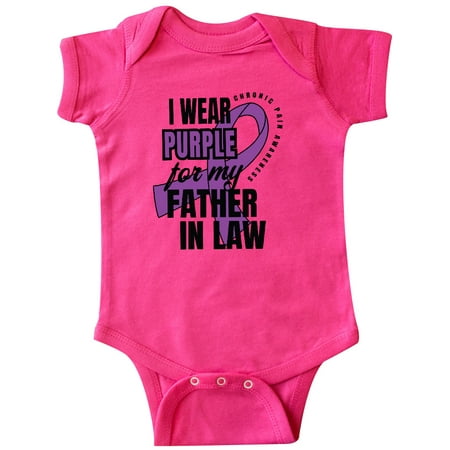 

Inktastic Chronic Pain I Wear Purple For My Father in Law Gift Baby Boy or Baby Girl Bodysuit