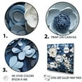thumbnail image 3 of Designart "Collage Of Blue And White Seasonal Blooms III" Flowers Canvas Wall Art, 3 of 7