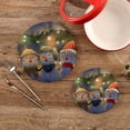 thumbnail image 2 of SKYSONIC Snowmen Cute Winter Pot Holders Trivets, 2 Pcs Heat Resistant Trivets,Cotton Thread Weave Mats for Hot Pads Pans Pot Bowl Teapot for Kitchen Decor, 2 of 7