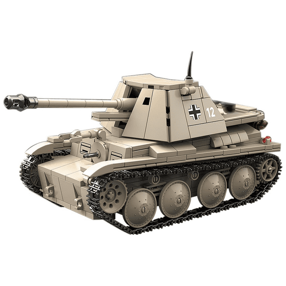 Honchoes Military Marder III H Tank Destroyer Building Set Compatible with Lego WW2 Army Tank Model for Boys 661 Pcs