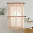 thumbnail image 5 of THD Bella Floral Sheer Rod Pocket Kitchen Cafe Tier Panels 28 inches wide per panel - Set of 2, 5 of 6