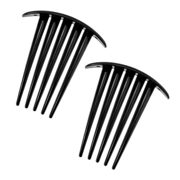 Unique Bargains 2 Pcs Small Side Combs Teeth Hair Combs Hair Clip Comb 3" PC Black