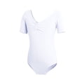 thumbnail image 5 of AHTJRT Short Sleeve Leotards for Girls Gymnastics Unitards Summer Leotard Bodysuit Kids Dance Ballet Outfits White 12-13 Years, 5 of 8