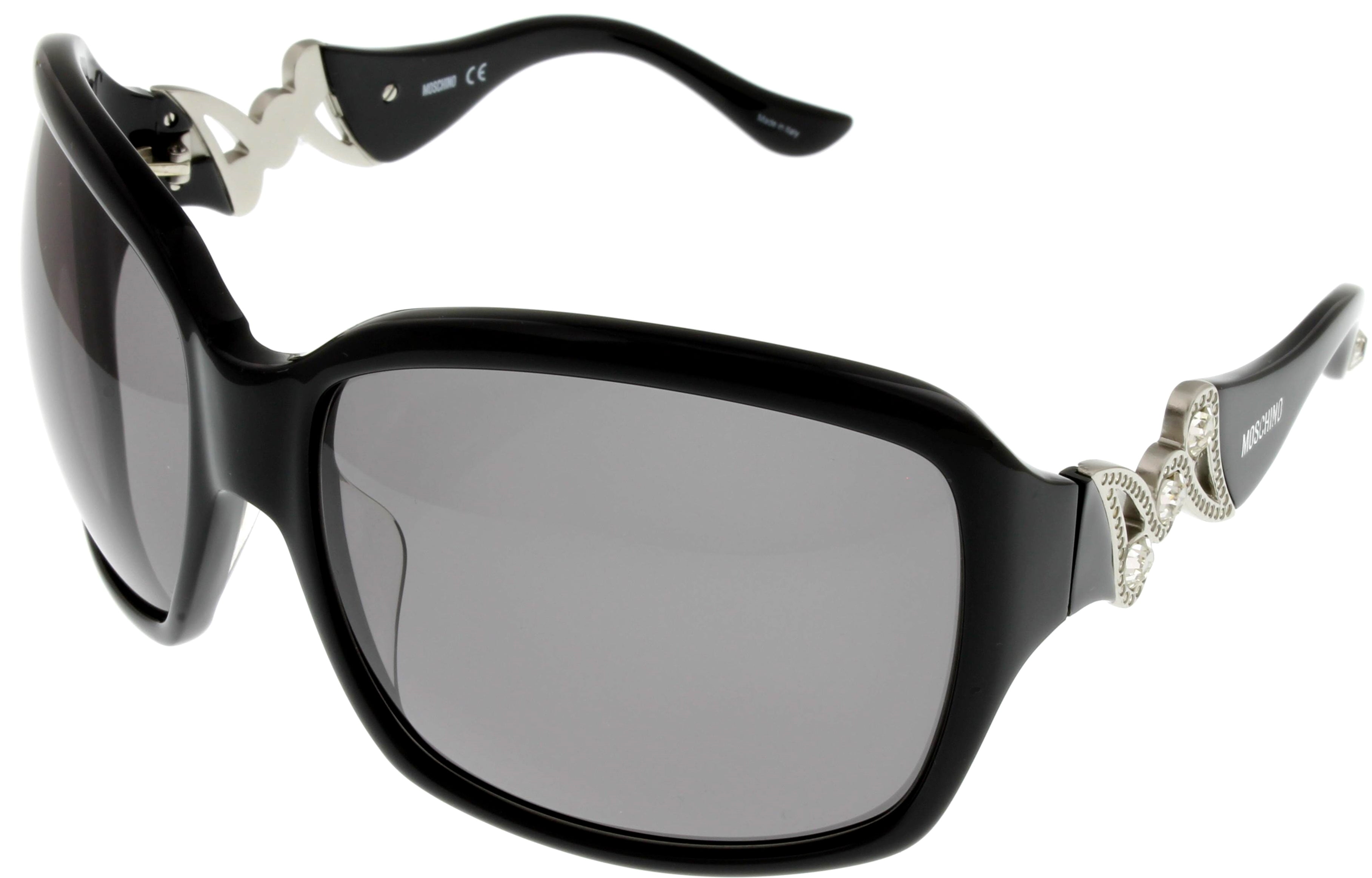 Moschino Ladies Black Oval Sunglasses MOS013/S08079O56 