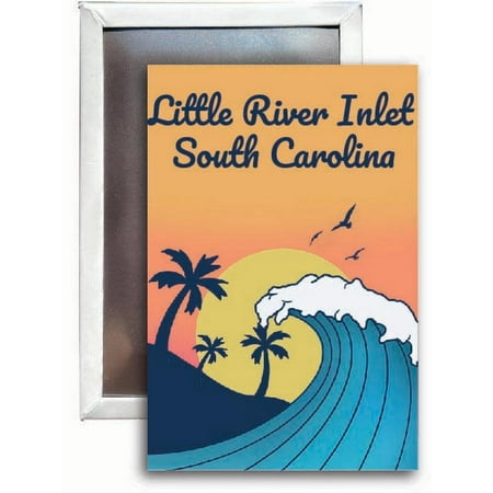 

Little River Inlet South Carolina Souvenir 2x3 Fridge Magnet Wave Design