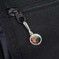 thumbnail image 3 of Christmas Holiday Santa and Black Lab Labrador Dog Antiqued Charm Clothes Purse Suitcase Backpack Zipper Pull Aid, 3 of 4
