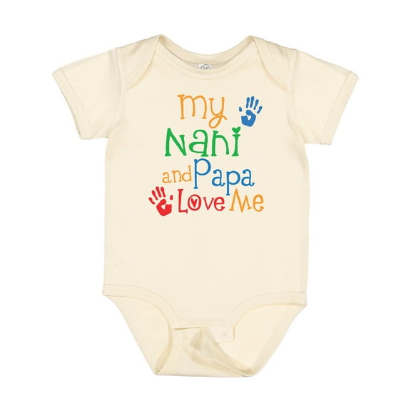 Inktastic Nani and Papa Love Me Boys or Girls Baby Bodysuit