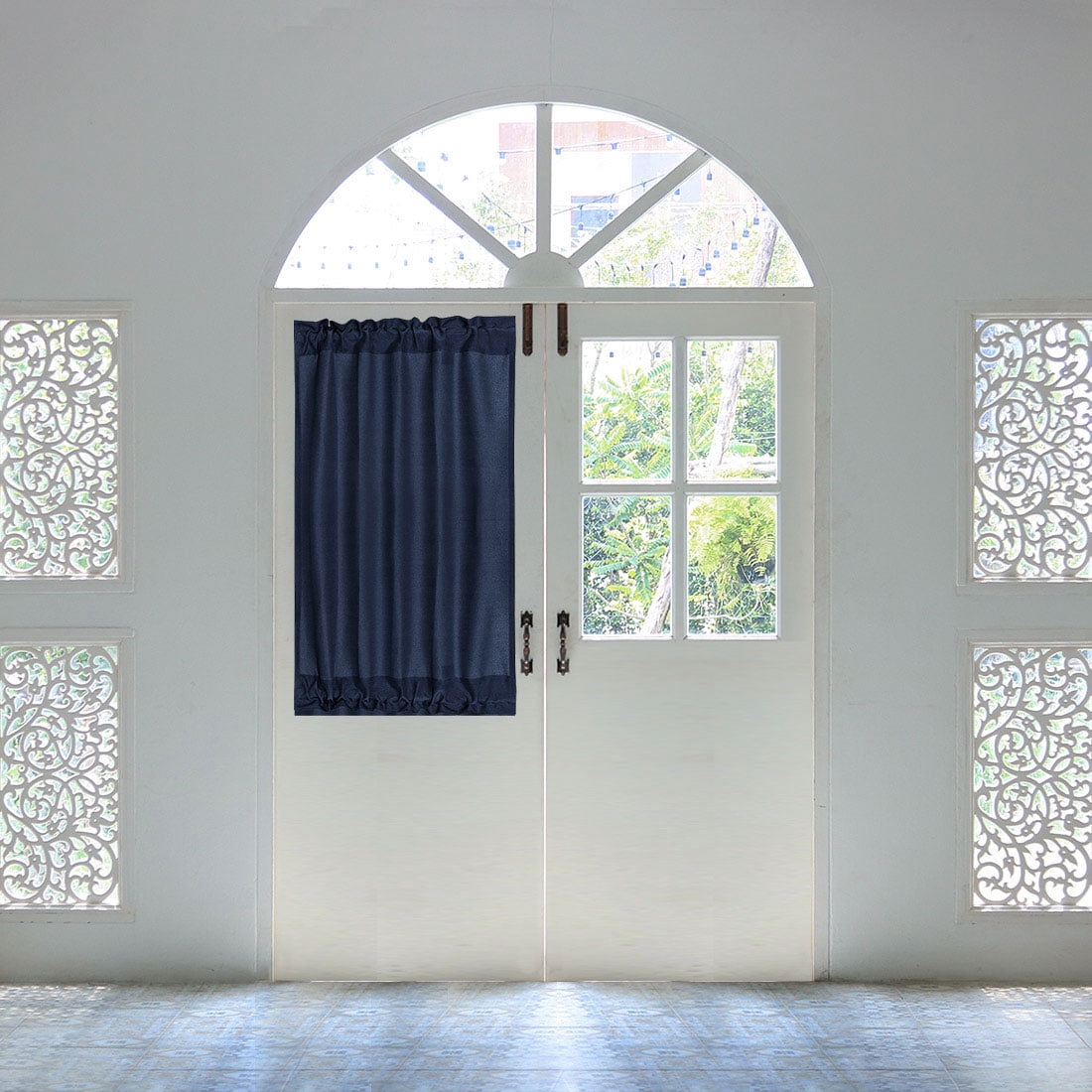 Cortina De Tratamiento De Ventana De Con Ojales, Cortinas Para Puerta Panel De Cenefa Decoracion Para El Hogar Soledad Ojal Cortina