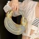 thumbnail image 4 of Bolsos y carteras de diseñador de oro y plata de alta calidad compatibles con bolsos de mano de noche de fiesta de moda para mujer Bolso de mano estilo hobo para mujer, 4 of 4