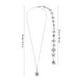 thumbnail image 3 of LNGOOR A Necklace Back Chain Necklaces Silver Jewelry Body Chains Rhinestone Body Chain Bride, 3 of 6