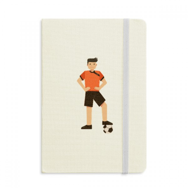 Carnet de Joueur Athlète Association de Ballon de Soccer Couverture Rigide en Tissu Journal Classique