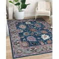 thumbnail image 2 of EORC T.BLUE / Gray Hand Knotted Wool Traditional Colorful Mahal Classic Rug, 8' x 10, 2 of 7