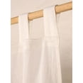 thumbnail image 6 of The Art Box Tab Top Linen Blackout Window Curtains for Living Room, Solid Gauze Linen Blended Drapes 52w x 36l inch, 2 Panels, White, 6 of 8