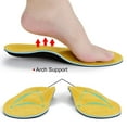 thumbnail image 2 of Walkomfy Full Length Orthotic Inserts Arch Support Insole, Insert for Flat Feet,Plantar Fasciitis,Feet Pain,Insoles for Men & Women (Mens 6-6 1/2 | Womens 8-8 1/2, Yellow), 2 of 7
