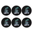 thumbnail image 2 of Disketp Hungry Tyrannosaurus Funny Coasters,6 Pcs Leather Coasters With Holder, Perfect Housewarming Hostess Gifts,Protect Furniture From Water Marks Scratch And Damage, 2 of 9