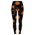 thumbnail image 6 of mgoYE Women Halloween Leggings Cute Pumpkin Ghost Print PJs Bottoms Causal Soft Long Lounge Pants Sleepwear Womans Leggings Size XXL, 6 of 7
