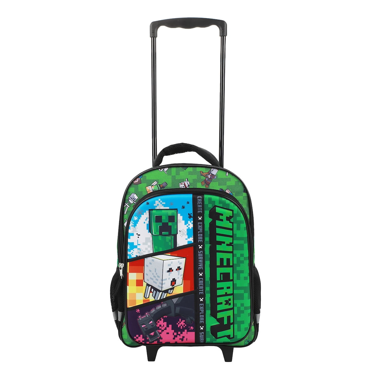 Minecraft Rolling 16 Backpack With Adjustable Handle