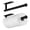 Black, variant on Mimifly 2 Pack Silver Stainless Steel Paper Towel Holder Under Cabinet Wall Mount, Self-Adhesive or Drill Installation