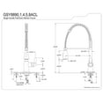 thumbnail image 2 of Gourmetier GSY8894ACL American Classic Single-Handle Deck-Mount Pre-Rinse Kitchen Faucet, Black Stainless, 2 of 5