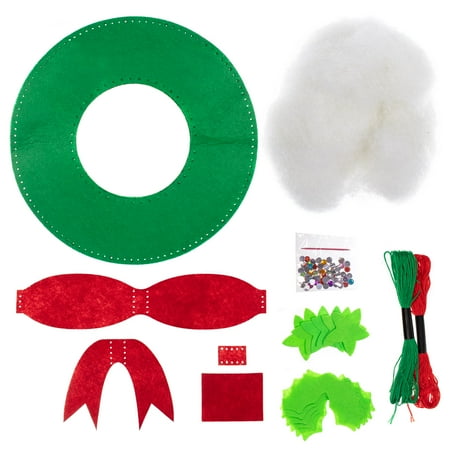 Christmas Crafts Penguins Craft County Holly Jolly Holiday Ornament Kits - Christmas Craft Kits For all Ages 3 & Up - Create Your Own Felt Holly Wreath Ornament ()