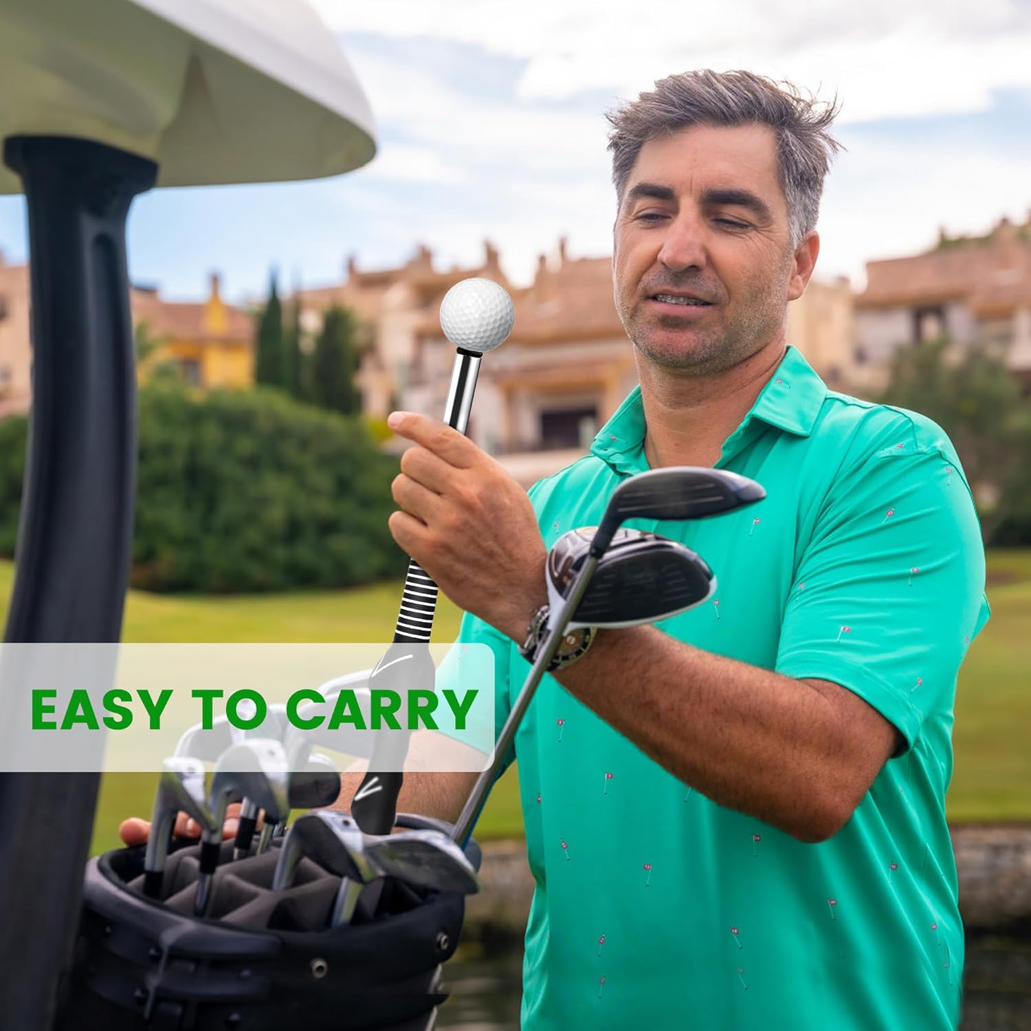 WAAYEE Retractable Golf Swing and Grip Trainer, Right-Handed, for Indoor Practice, Warm-Up, Tempo and Hitting Strength Training