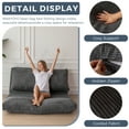 thumbnail image 3 of GOODONE Folding Beanbag Sofa Bed,Corduroy Memory Foam Convertible Floor Mattress,with Removable and Washable Cover,Suitable for Adults,Ideal for Living Room and Bedroom,DGrey,Single, 3 of 14