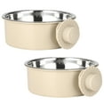 thumbnail image 3 of 2PCS Hanging Stainless Steel Dog Bowls with Locking Knob, Removable Food and Water Feeder Cups for Crate or Cage Use, 6.1 x 2.36 in for Dogs, Cats, Rabbits, 3 of 6