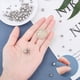 thumbnail image 3 of 100 tapones redondos de alambre con memoria de 3/4/5/6/8 mm de acero inoxidable con cuentas perforadas a la mitad, para joyería, collares, pulseras y bisutería., 3 of 9