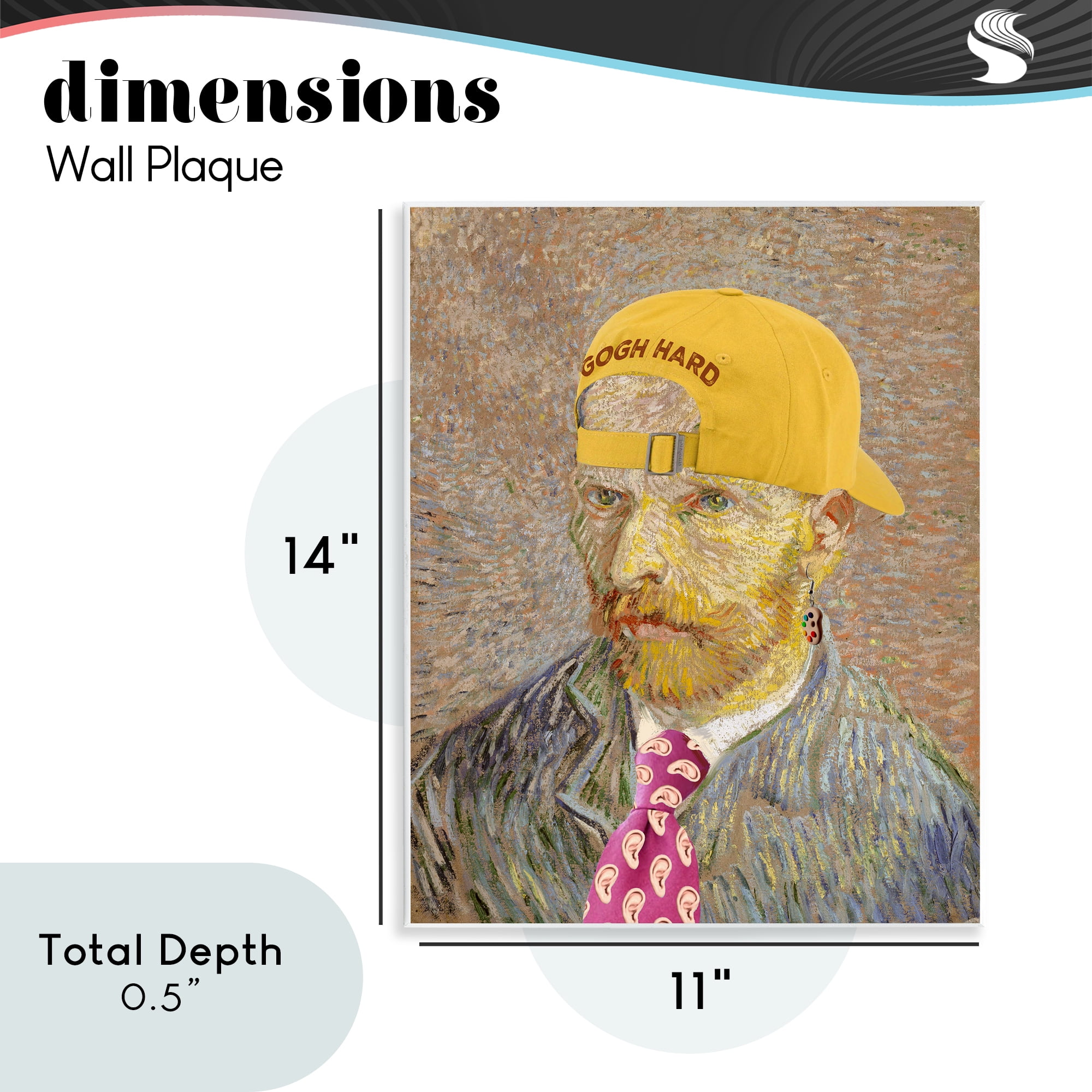 Van Gogh in Yellow hat Wall Plaque Art, design by Masters Redux