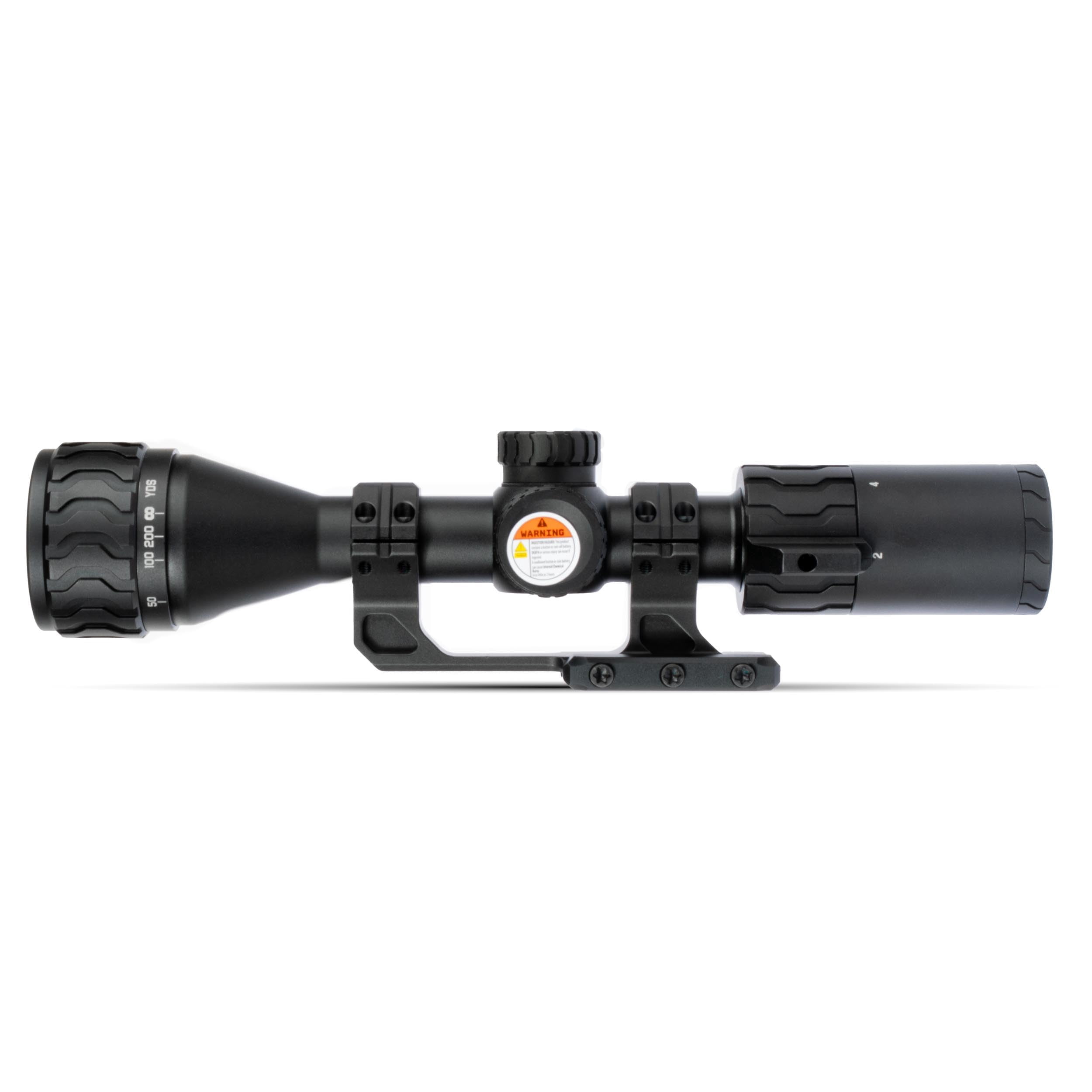 Monstrum Panzer 3-9x40 Rifle Scope with AO Adjustable Objective and Offset Scope Mount | FMR2 Reticle