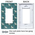 thumbnail image 3 of Yayeee Rocker Switch Wall Plate 1-Gang 4.6"x2.9" Home Decorative Outlet Cover, Green Puppy Plaid Pattern, 3 of 6