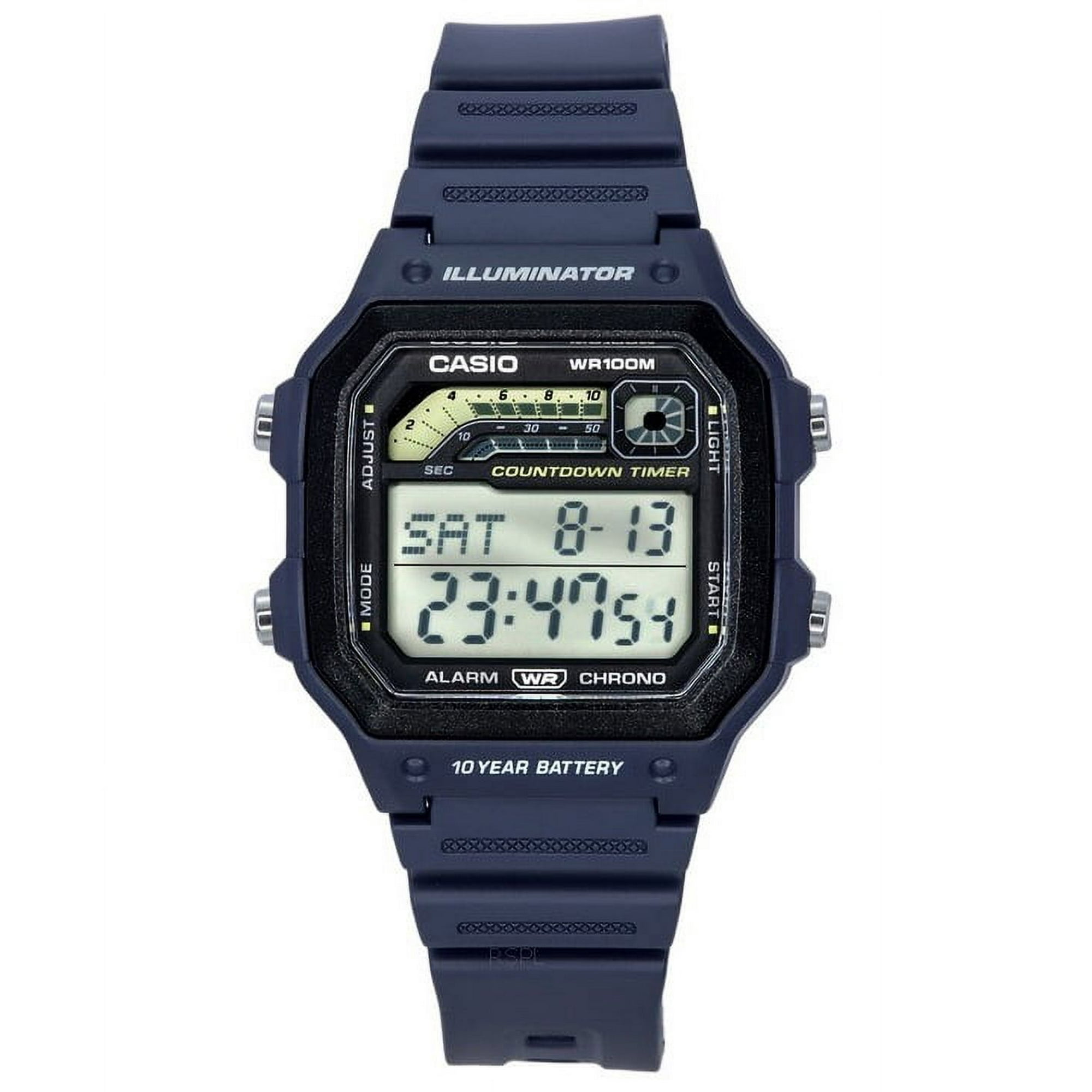 Casio men's blue resin strap watch hotsell